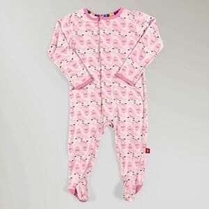 Magnetic Me Footie Pajamas Pink Signed Sealed Delivered Lightweight Modal 6-9mos